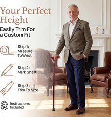 Dr. Watson – Handcrafted Wooden Walking Stick, Walking Cane with Fritz Handle