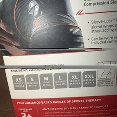 Shock Doctor Elite performance Knee Brace 2090 BioLogix small left 12.25”-13.25”