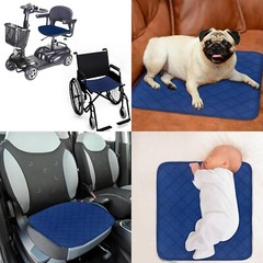 Waterproof Incontinence Chair Pads Reusable Absorbent Pee Pads 22″x21″ 2 Pack