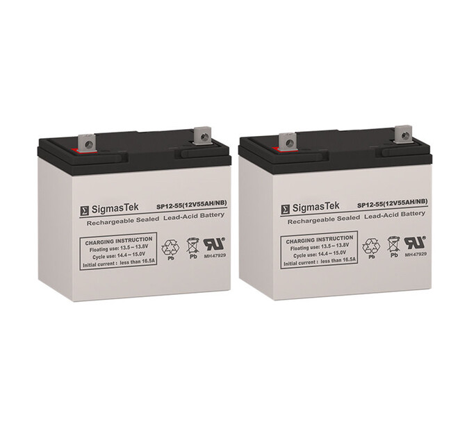 Jazzy 600 XL Battery Replacement Kit – 2 Pack 22NF 12V 55AH