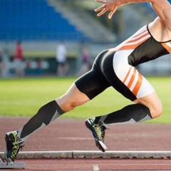 3 pair Athletic Compression Socks, Support for Running, Cycling, and Sports