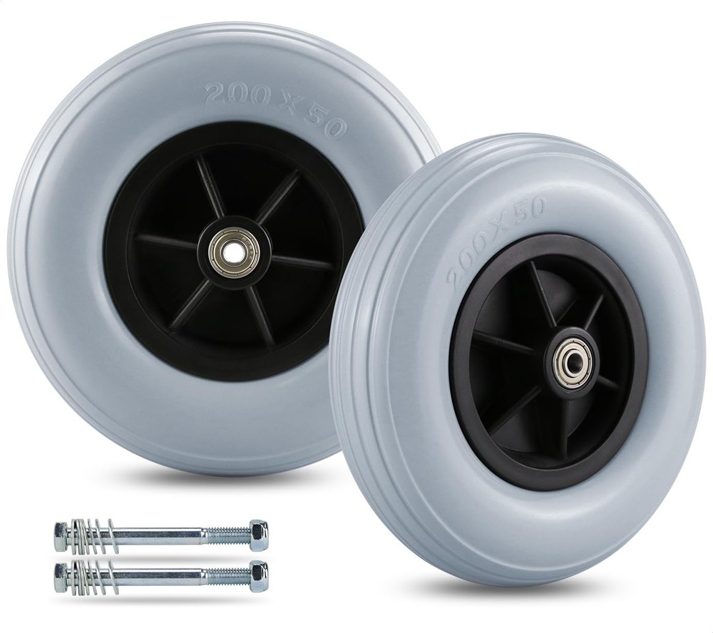 Pair of 8″ x 2″ (200×50) Caster Wheels for Electric/Power Wheelchair – 8 inch…