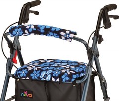 NOVA Rollator Walker Seat & Backrest Cover Set – Removable Washable Fabric Cu…