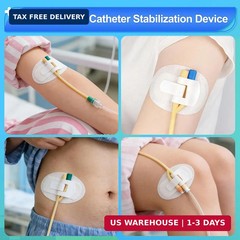 12 PCS Catheter Stabilization Device,Self Adhesive Catheter Tube Urinary Leg Bag