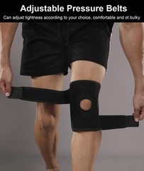 Knee Brace Strap Support for Pain Compression Sleeve Black