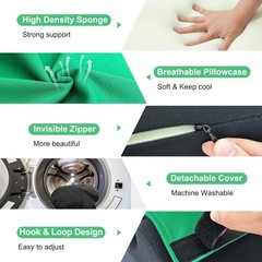 Heel Protectors for Pressure Sores, Foot 12×8.6×5.5 inch, Black and Green