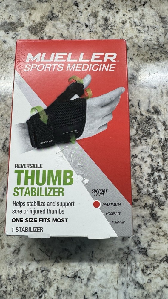 Müller 62712 Sports Reversible Thumb Stabilizer – Black