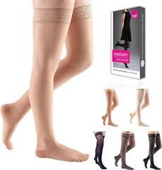 Mediven Sheer & Soft REGULAR Stockings Thigh High w Lace Band 20-30 Size & Color