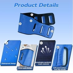 Patient Transfer Sling Heavy Duty 380 LBS Capacity Gait Belt for Elderly