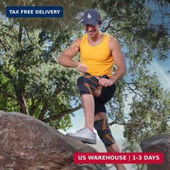 Knee Compression Sleeves Men Women Support for Weightlifting Gym Workout M Black