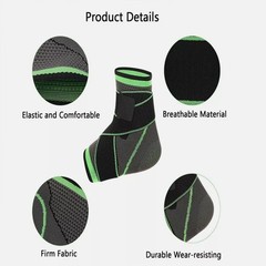 Ankle Support Strap Compression Wrap Bandage Brace Sprain foot Pain Relief US