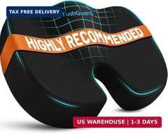 Memory Foam Seat Cushion w/Lumbar Support Pillow for Back & Sciatica Pain Relief