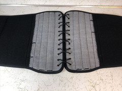 Curad Back Support Brace w/ Dual-Pulley System Small Medium Waist (28-36) BLACK