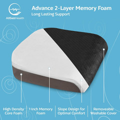 Large Seat Cushion (19” X 17” X 3”) Memory Foam for Office Chair,
