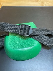 Vintage Knee Protector Pads Guards 5.5×5 In Size Rubber Green With Nylon Straps