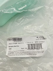 AliMed Bariatric Bedpan 15X14X3 Unisex Polyethylene Green 711255