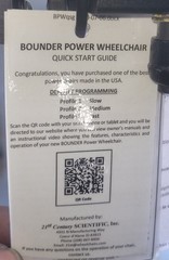 Bounder Powered Wheelchair with Battery and Charger Manuel’s Included