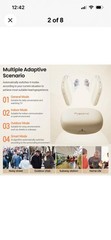 Flysound H8 OTC BTE Hearing Aids Bluetooth Rechargeable Waterproof Beige