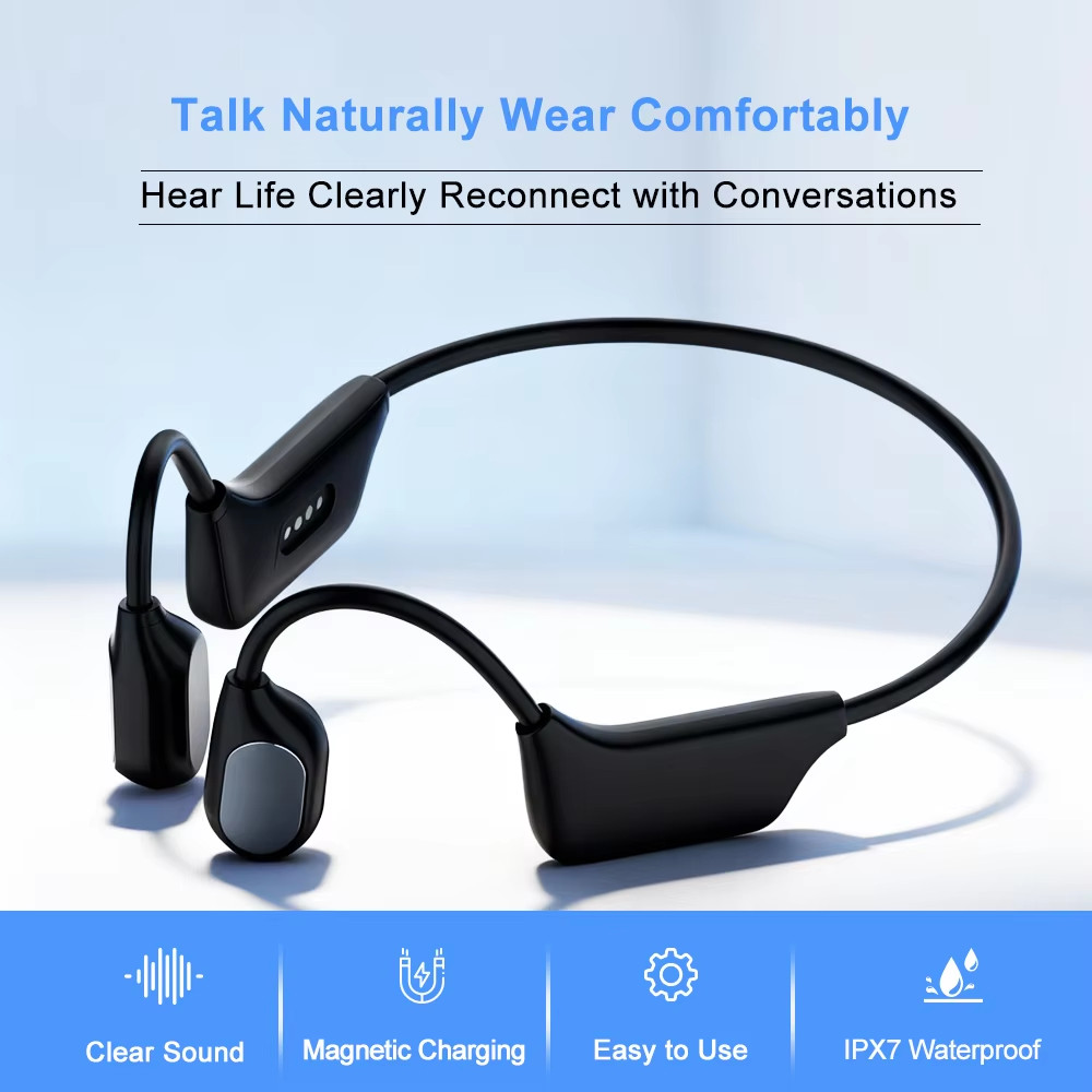Bluetooth Bone Conduction Hearing Aid For Elderly Seniors Noise Reduction