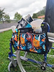 Wheelchair organizer waterproof accessories with animals + pill box as a gift