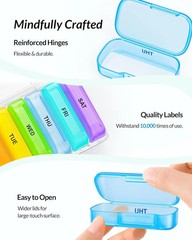 1 Set 7 Days Weekly Pill Case Pillbox Medicine Tablet Box Portable Travel Drugs
