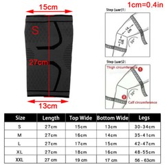 2Pcs Knee Sleeve Compression Brace Support For Sport Joint Pain Arthritis Relief