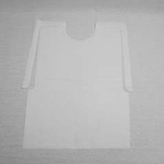 100 Pack Disposable Plastic Adult Bibs Adult, White