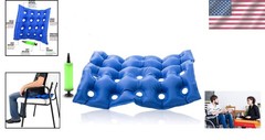 Inflatable Seat Cushion for Wheelchair Relief – 17″x17″ Portable Blue