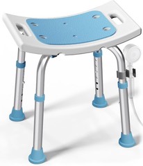 Lightweight Shower Stool with Suction Feet – 400 lbs Capacity, Ideal for Seniors