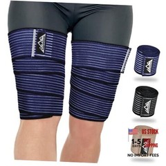2 Pcs Hamstring and Thigh Compression Wraps, Adjustable 150 cm/59 in Dark Blue