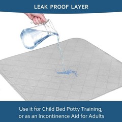 Waterproof Incontinence Chair Pads Reusable Absorbent Pee Pads 22″x21″ 4 Pack