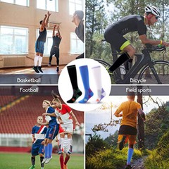 Full Toe Compression Socks Wide Calf For Women Men 20-30 mmHg Plus Size Stocking