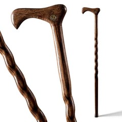 Handcrafted Wood Walking Cane, Twisted Oak, Traditional Style Handle, for Men…