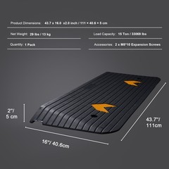2″ Rise 33069LBS Recycled Rubber Threshold Ramp Non-Slip for Wheelchair Scooter