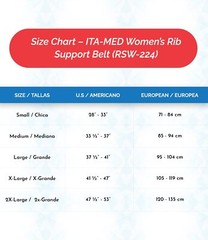 ITA-MED Elastic Rib Support For Women – 6″ Wide