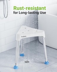 Space-Saving Triangular Shower Chair for Inside Shower, FSA/HSA Eligible 400 lbs