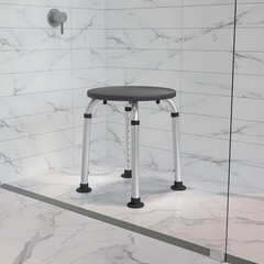 Hercules Series Aluminum Bath and Shower Chair with Adjustable Height, Anti-Slip