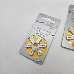 Lot of 16x Packs – Battery 10 PowerOne p10 Zinc Air Hearing Aid Batteries