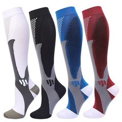 4 Pairs Compression Socks for Men Women 20 Small-Medium Black+blue+white+red