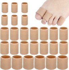 26 Pieces Toe Cushion Tube 0.98 Inches Toe Tubes Sleeves 3 Different Size Soft