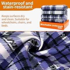 Waterproof Chair Pad, Washable & Reusable – 18″ x 16″ | 4 Pack Dark Blue