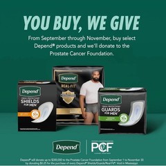 Depends Guards Incontinence Pads for Men, Maximum Absorbency, 52 Count