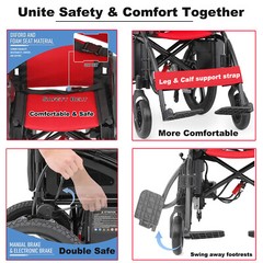 Used Folding Power Electric Wheelchairs FDA Mobility Scooter 20Ah Home Travel