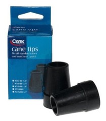 Carex A718-00 Cane Tips Fits All Standard Canes and Crutches 3/4 Inches 1 Pair