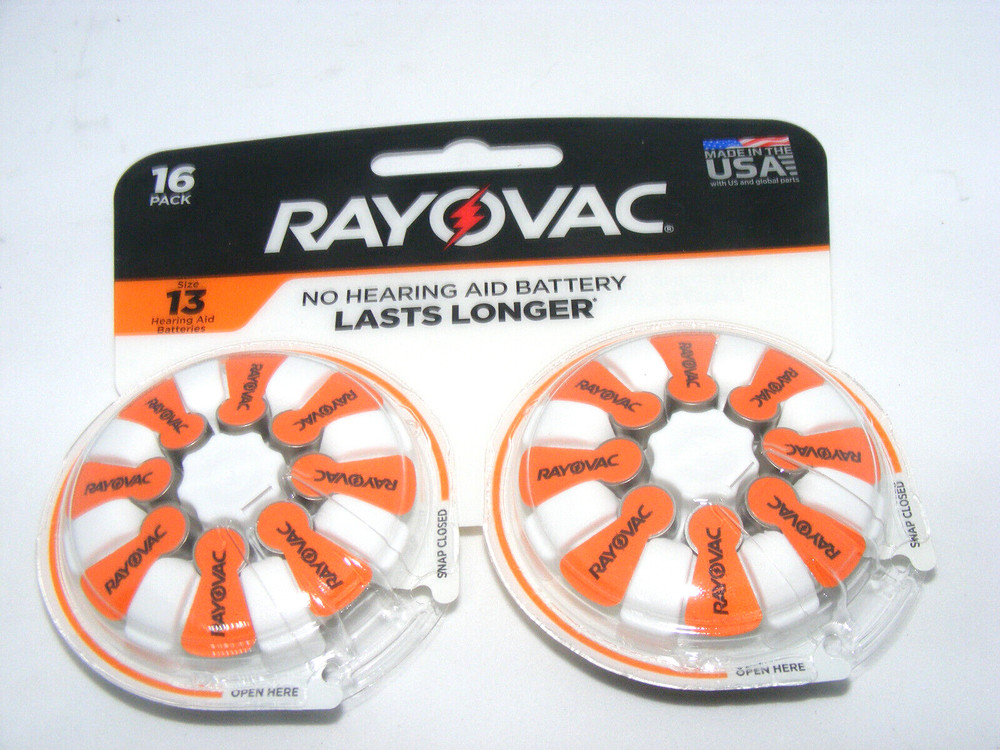 Rayovac Hearing Aid Batteries Size 13, 1 packs – 16 PACK BBD 5/24