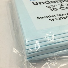 Secure Underpads 23×36 Lt Blue Disposable Bed Pads 10 Count Incontinence Chux