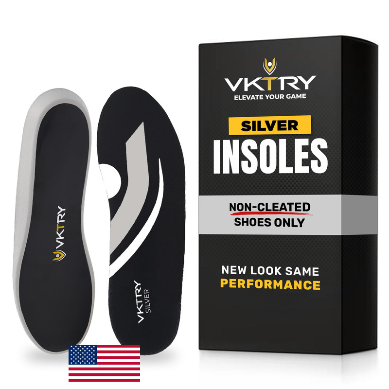 Vktry Silver Performance Insoles Carbon Fiber Composite Inserts For Athletes