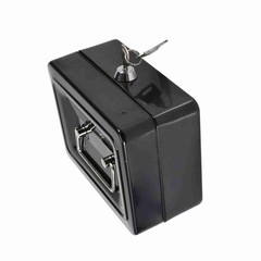 1Pc Mini Portable Iron Petty Lockable Cash Money Safe Security Box