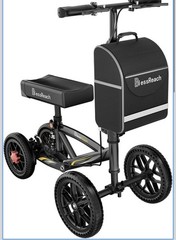 Blessreach 2202-T All Terrain Knee Scooter Walker Disc Brake Foldable BLACK