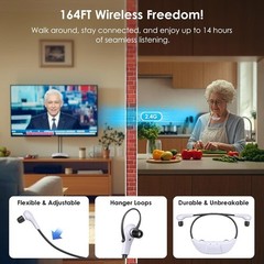 Auriculares Inalámbricos Dobles Para TV Con Batería Extra Para Personas Mayores
